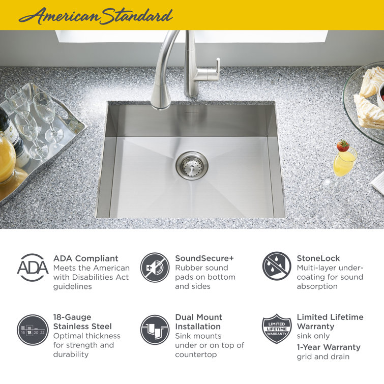 Edgewater 25'' Stainless Steel Drop-In Farmhouse Sink