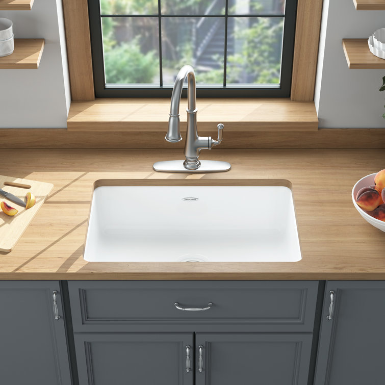 Delancey 30'' White Cast Iron Drop-In Farmhouse Sink