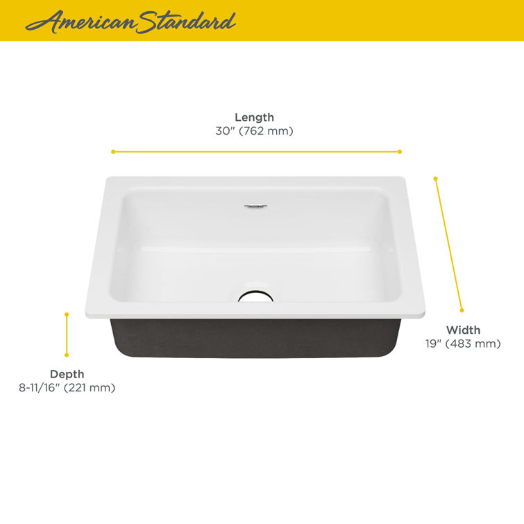 Delancey 30'' White Cast Iron Drop-In Farmhouse Sink