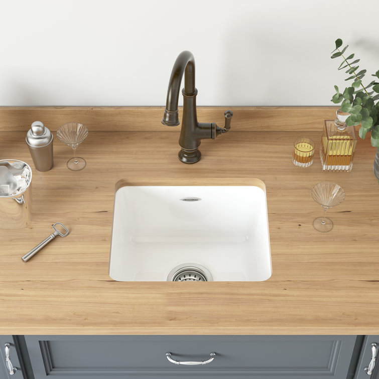 Delancey 18'' White Cast Iron Drop-In Kitchen Sink