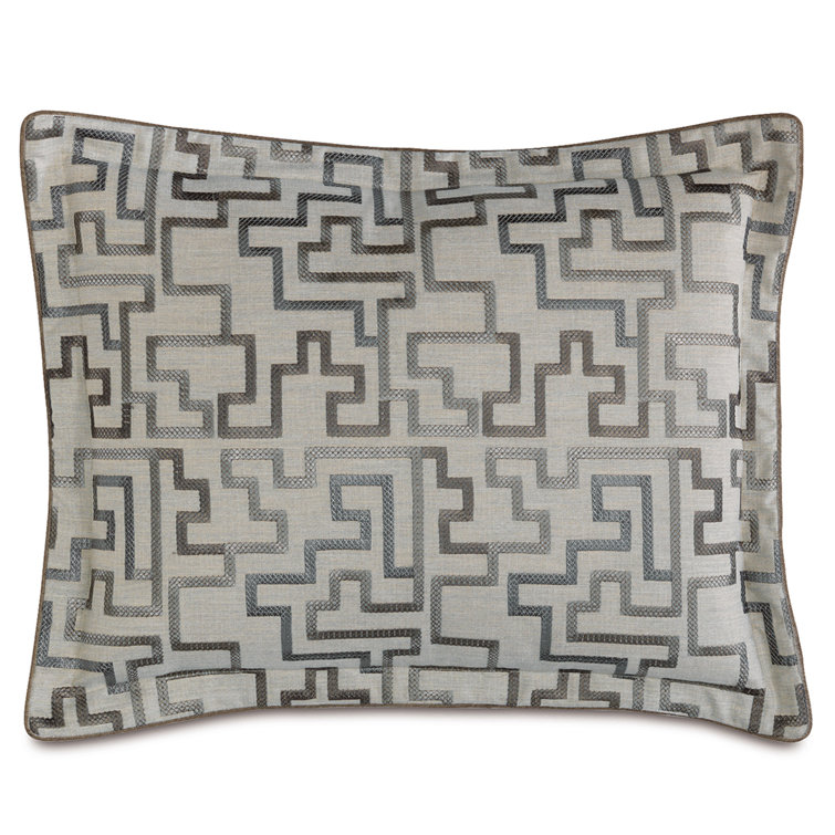 Ezra Twin Gray and Silver Faux Snakeskin Duvet Cover Set