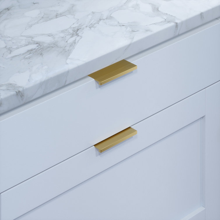 Ethan 4" Satin Brass Modern Finger Pull