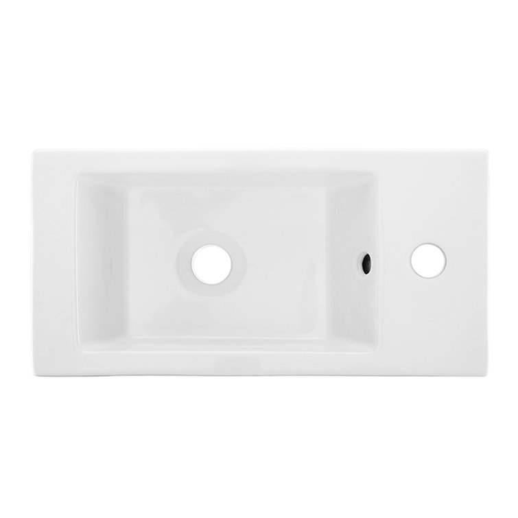 Voltaire 19.5 x 10 White Ceramic Wall-Mount Sink