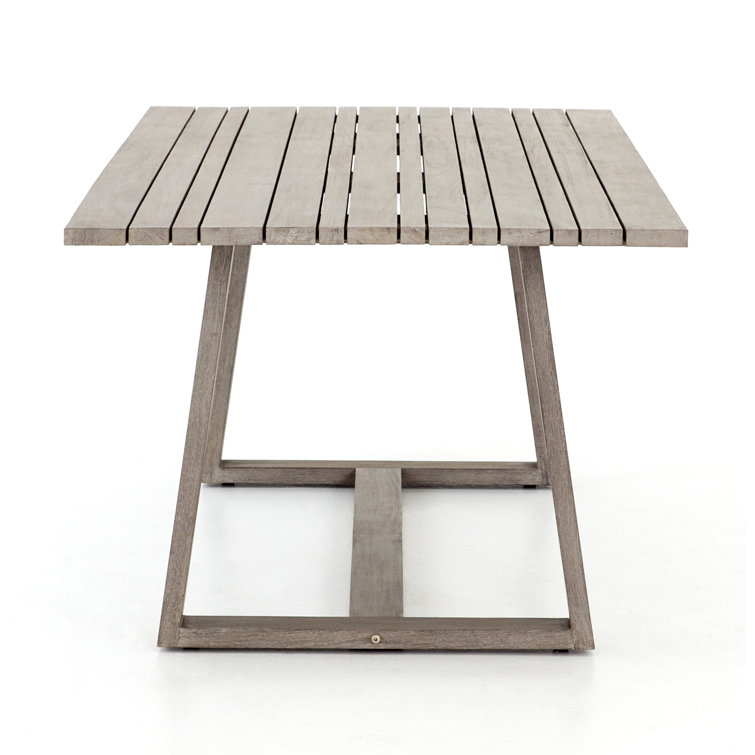 Atherton 86.5" Weathered Gray Teak Outdoor Dining Table