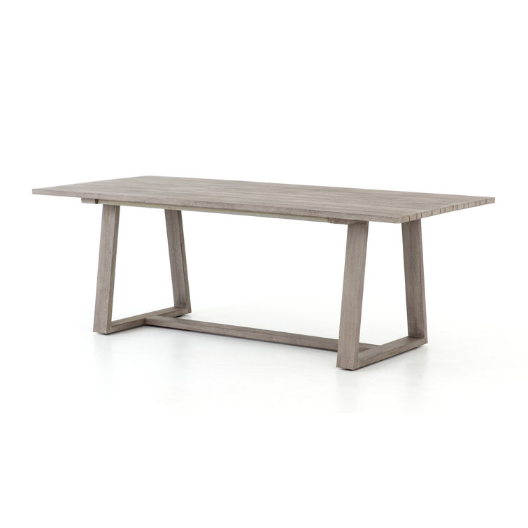 Atherton 86.5" Weathered Gray Teak Outdoor Dining Table