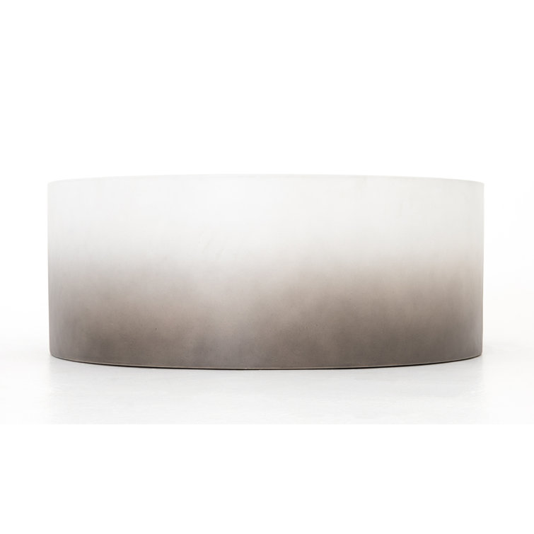 Slate Gray Ombre Round Metal Outdoor Coffee Table