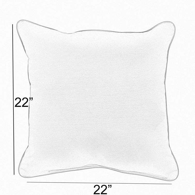 Navy and Beige Velvet Square Pillow with Polyester Fill