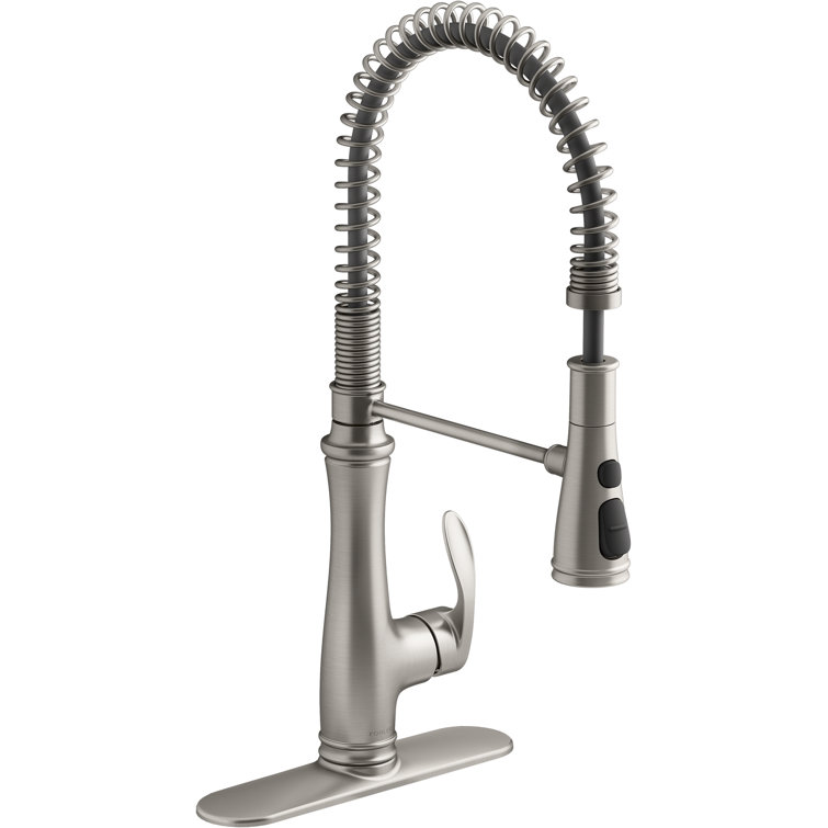 Stainless Steel Semi-Professional Kitchen Faucet with Pull-out Spray