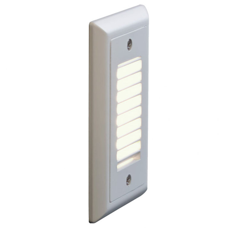 White LED Metal Step Light with Wavy Louver Shade