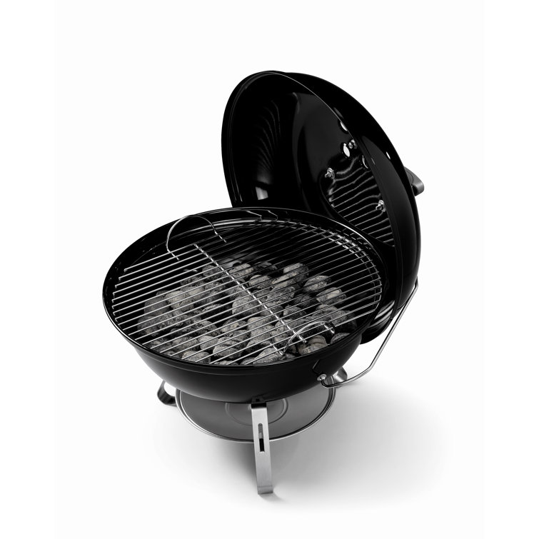 18-Inch Black Porcelain-Enameled Portable Charcoal Grill