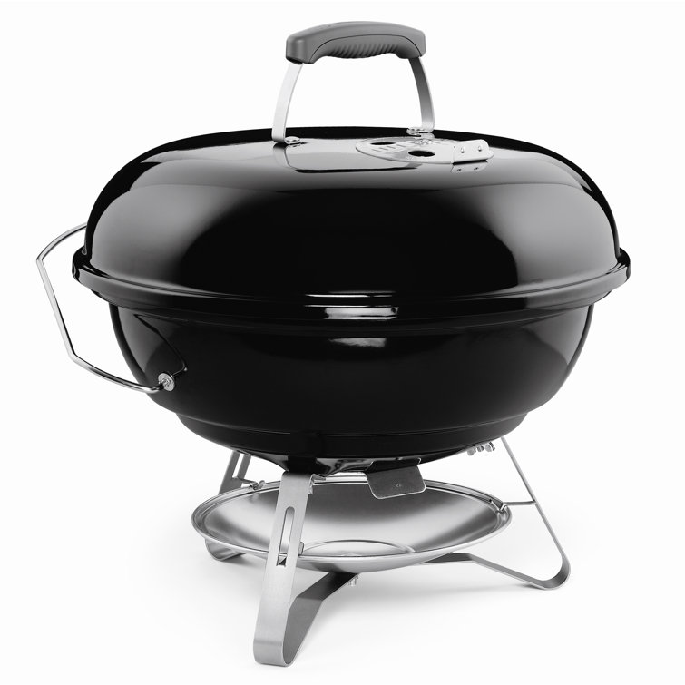 18-Inch Black Porcelain-Enameled Portable Charcoal Grill