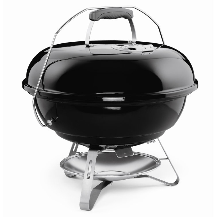 18-Inch Black Porcelain-Enameled Portable Charcoal Grill