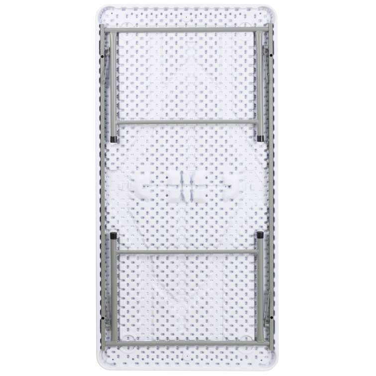 Gray Metal Frame White Plastic Kids Folding Table