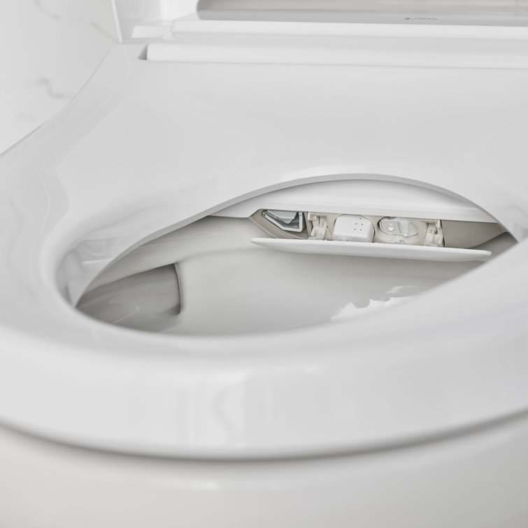 Advanced Clean White Elongated Electric Bidet Seat with Heated Feature