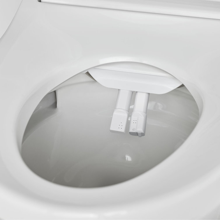 Advanced Clean White Elongated Electric Bidet Seat with Heated Feature