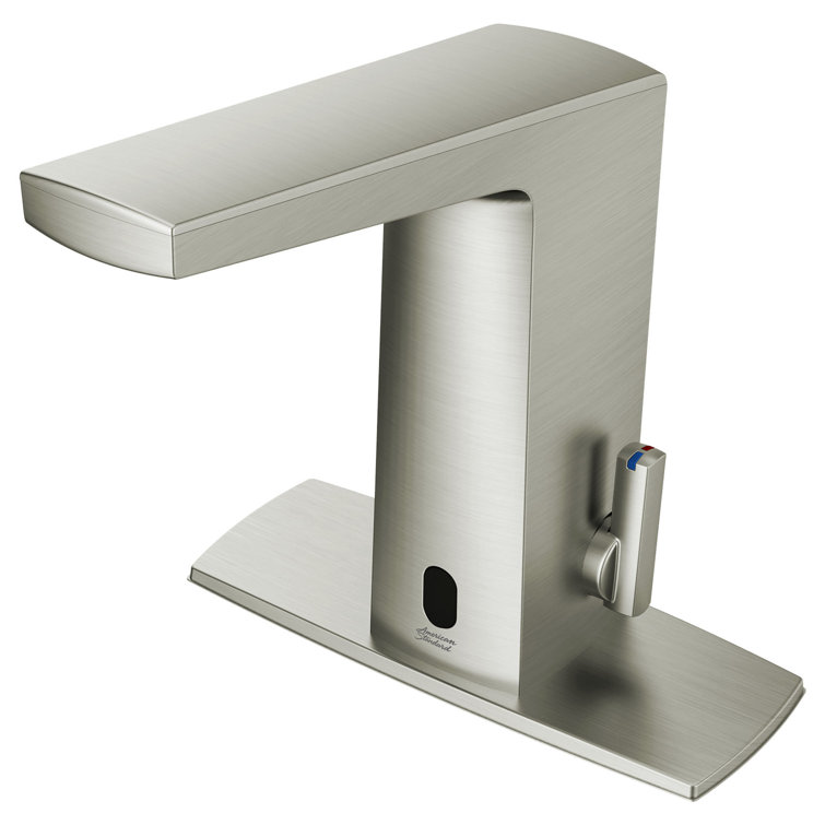 Brushed Nickel Touchless Bathroom Faucet with SmarTherm Safety