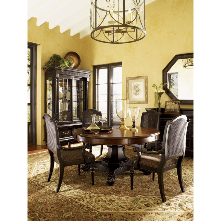 Kingstown Bonaire 80" Round Traditional Brown Wood Dining Table