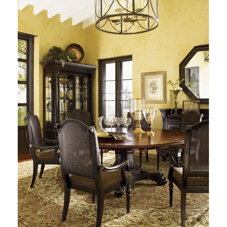 Kingstown Bonaire 80" Round Traditional Brown Wood Dining Table
