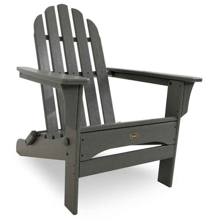 Cape Cod Stepping Stone Gray HDPE Folding Adirondack Chair with Arms