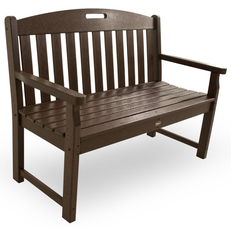 Vintage Lantern 48" Brown HDPE Outdoor Bench