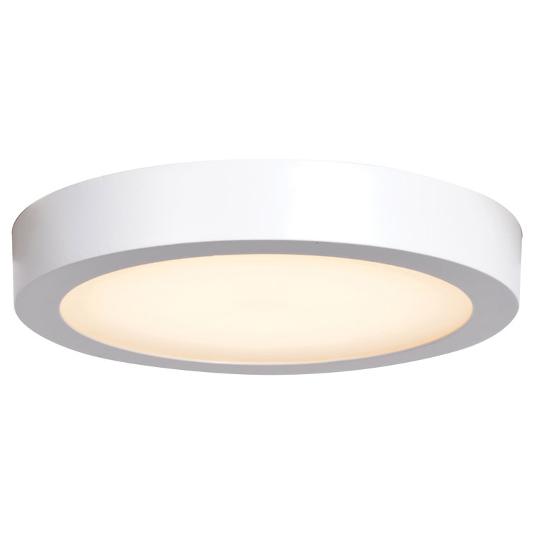 White Acrylic 9" Round LED Flush Mount Light