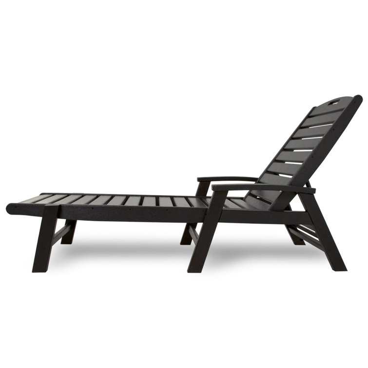 Trex Yacht Club Stackable Chaise Lounger in Ash Charcoal