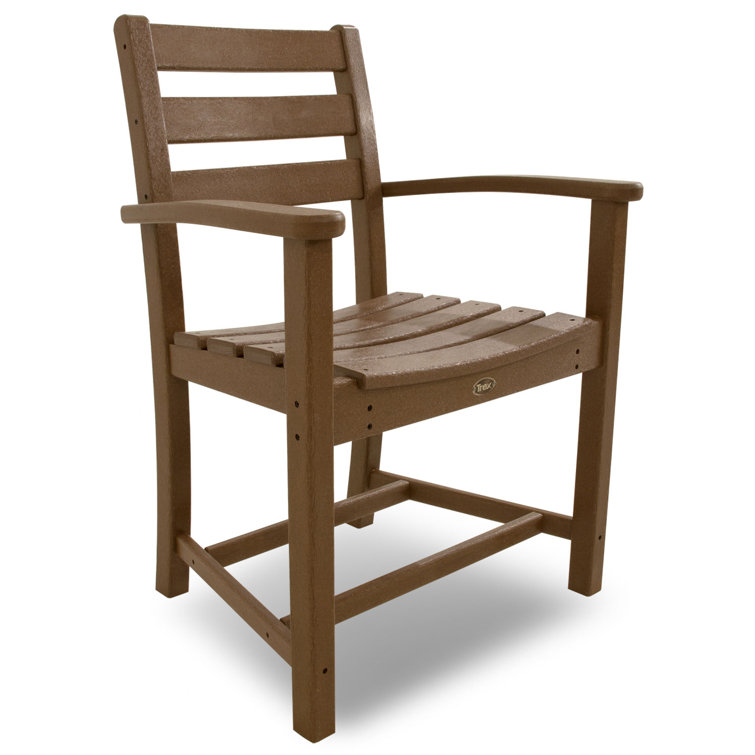 Tree House Brown Recycled Plastic Outdoor Dining Arm Chair