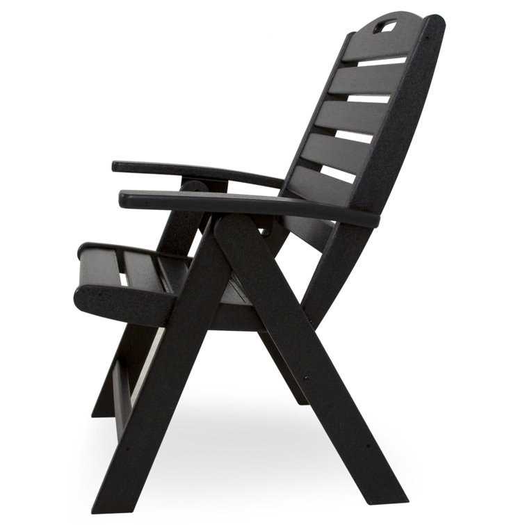 Ash Charcoal Highback Outdoor Dining Chair with Arms