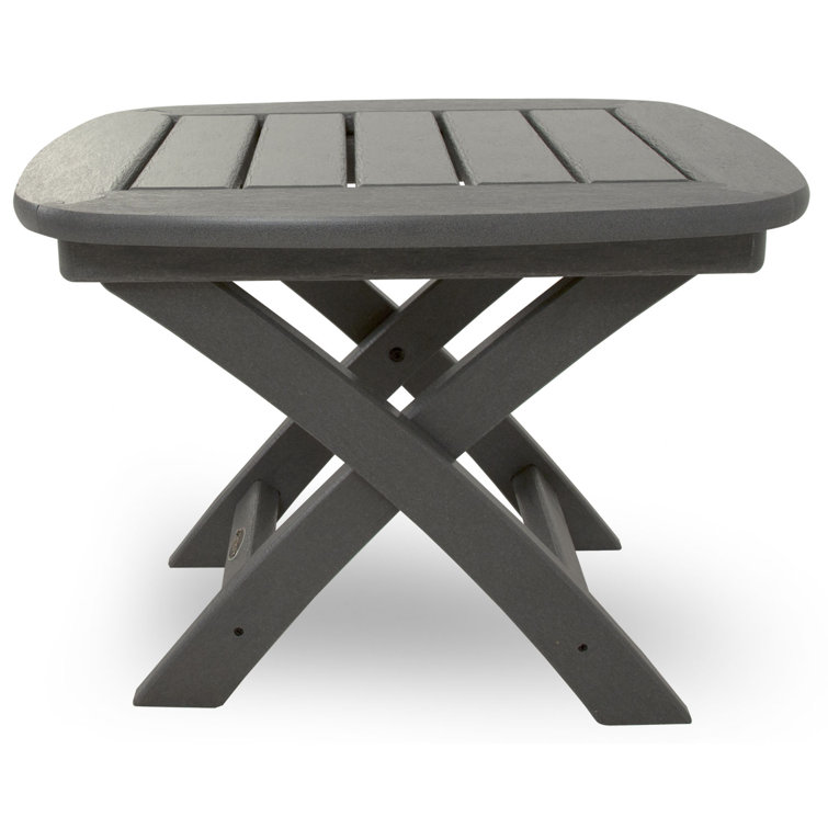 Stepping Stone Gray HDPE Outdoor Side Table