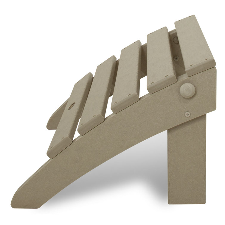 Sand Castle Folding Plastic Adirondack Chair with Ottoman