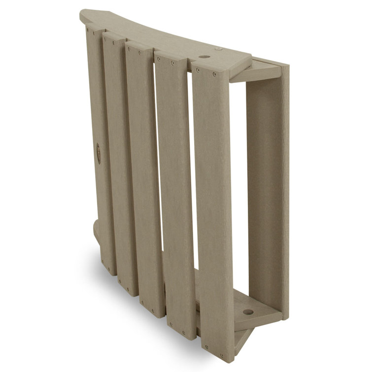 Sand Castle Folding Plastic Adirondack Chair with Ottoman