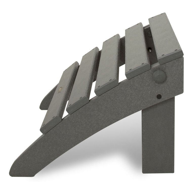 Cape Cod Stepping Stone Gray HDPE Folding Adirondack Chair with Arms