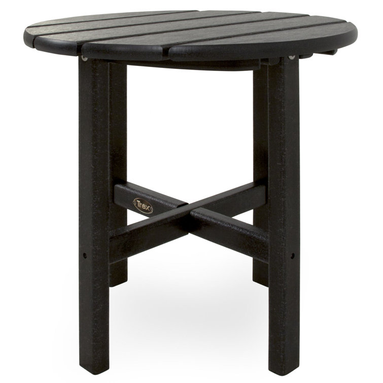 Charcoal Black HDPE Cape Cod Round 18" Side Table