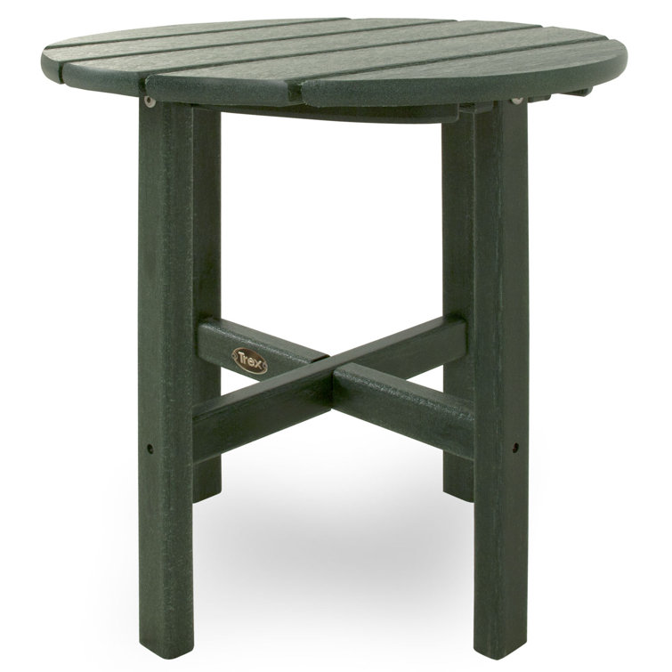 Rainforest Green HDPE Round 18" Outdoor Side Table
