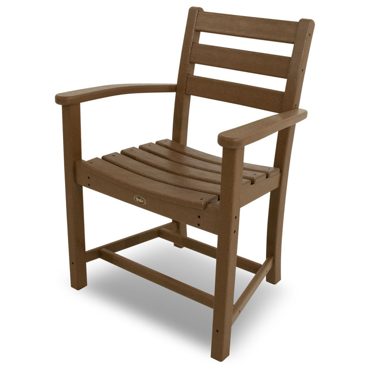 Tree House Brown Recycled Plastic Outdoor Dining Arm Chair