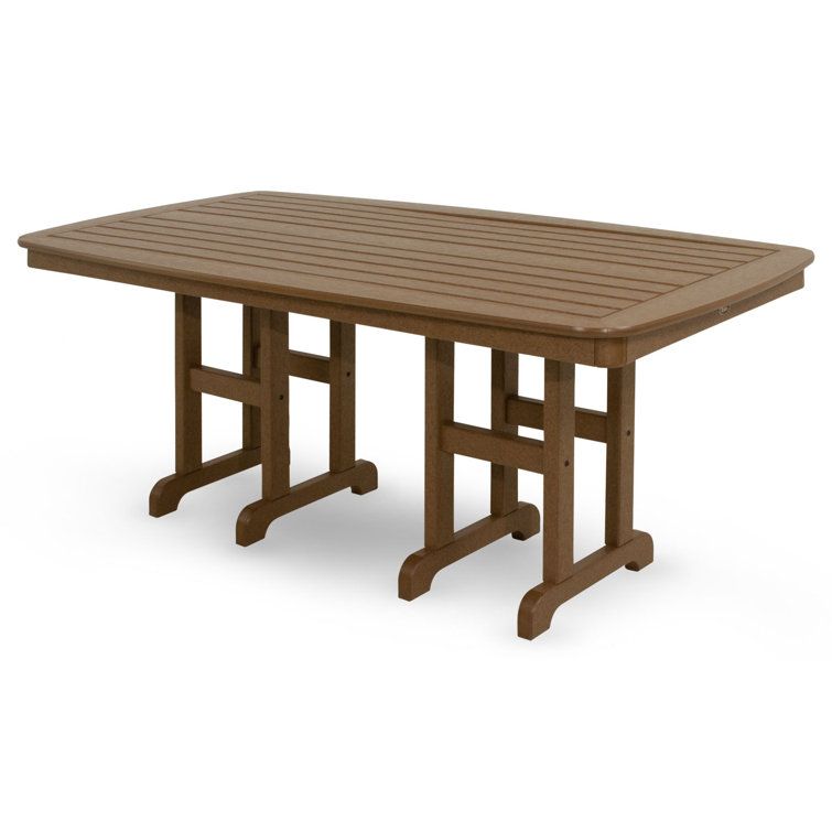Tree House Brown HDPE Outdoor Dining Table, 37" x 72"