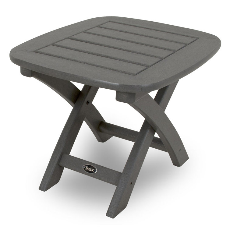 Stepping Stone Gray HDPE Outdoor Side Table