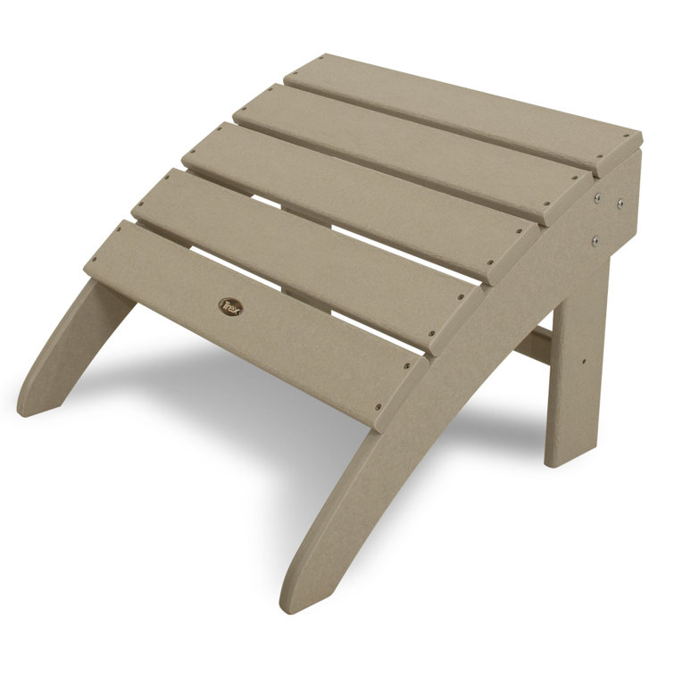 Sand Castle Folding Plastic Adirondack Chair with Ottoman