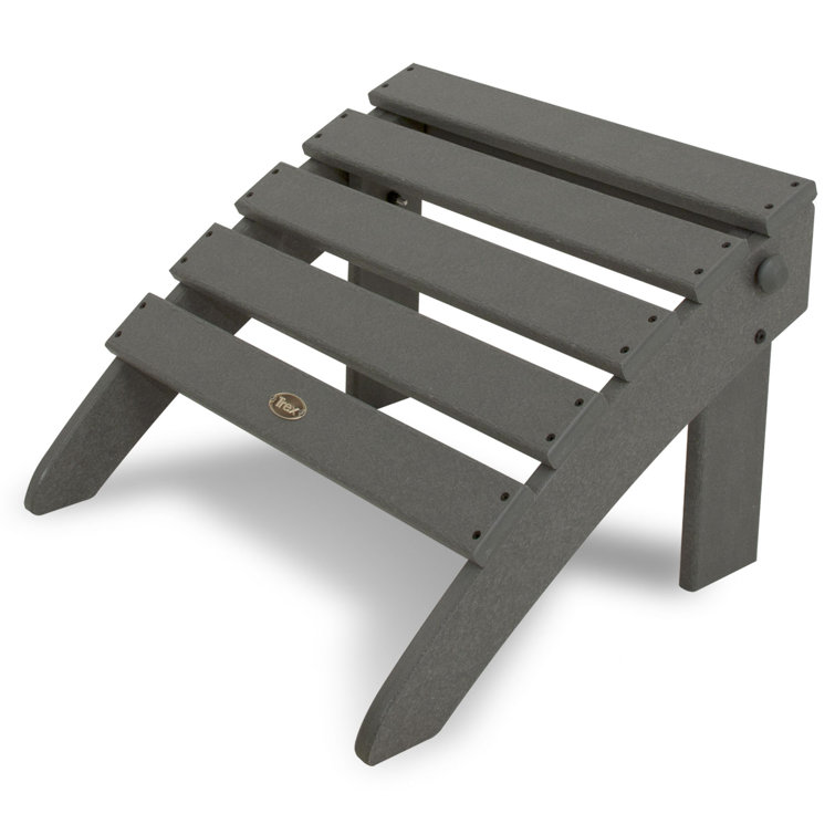 Cape Cod Stepping Stone Gray HDPE Folding Adirondack Chair with Arms