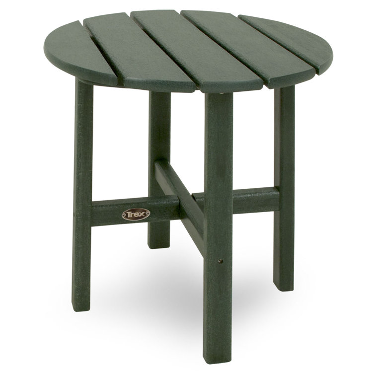 Rainforest Green HDPE Round 18" Outdoor Side Table