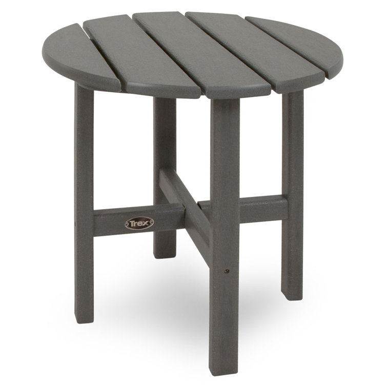 Cape Cod Round 18" Gray Recycled Plastic Side Table