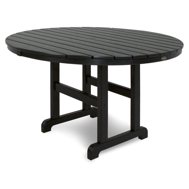 Monterey Bay 48" Charcoal Black Round Outdoor Dining Table