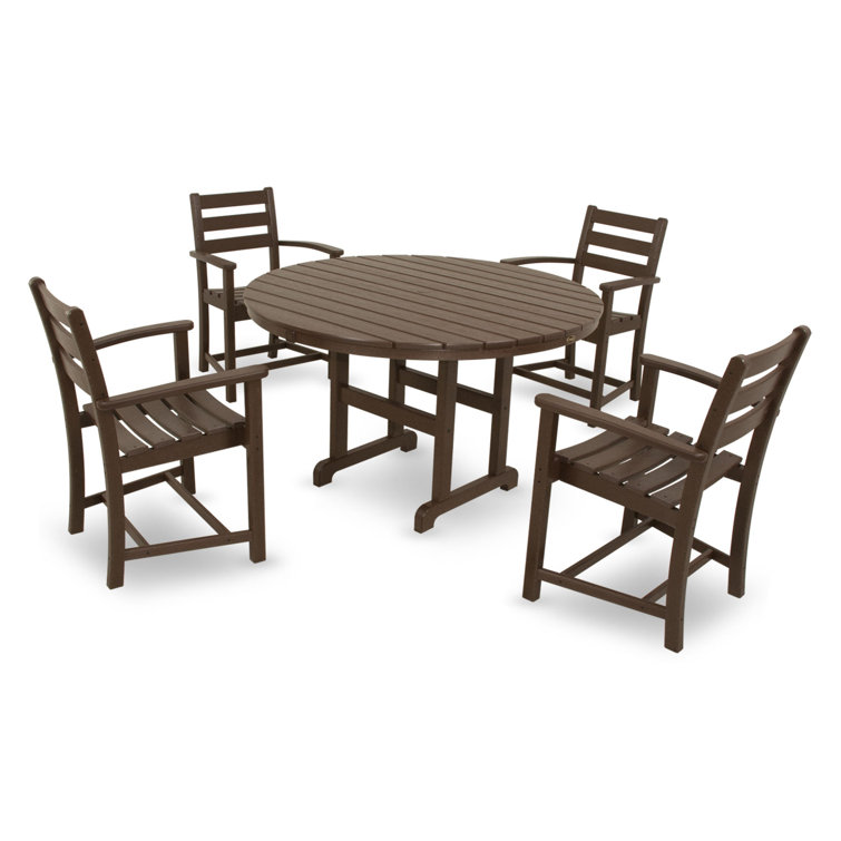 Monterey Bay Dark Brown 5-Piece Outdoor Dining Set