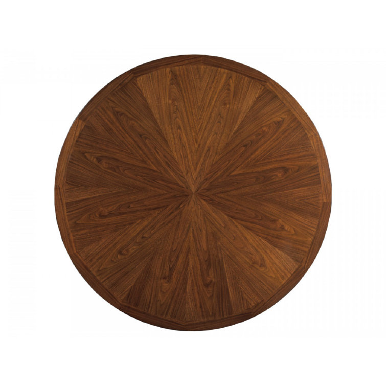 Transitional Walnut Veneer 50" Round Dining Table