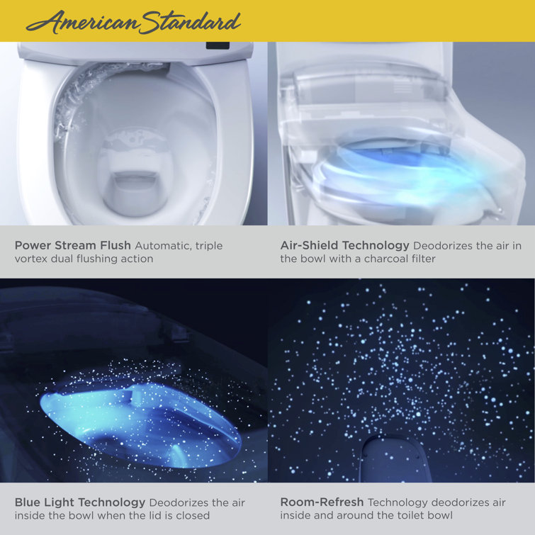 Advanced Clean White Elongated Bidet Toilet with Heated Seat