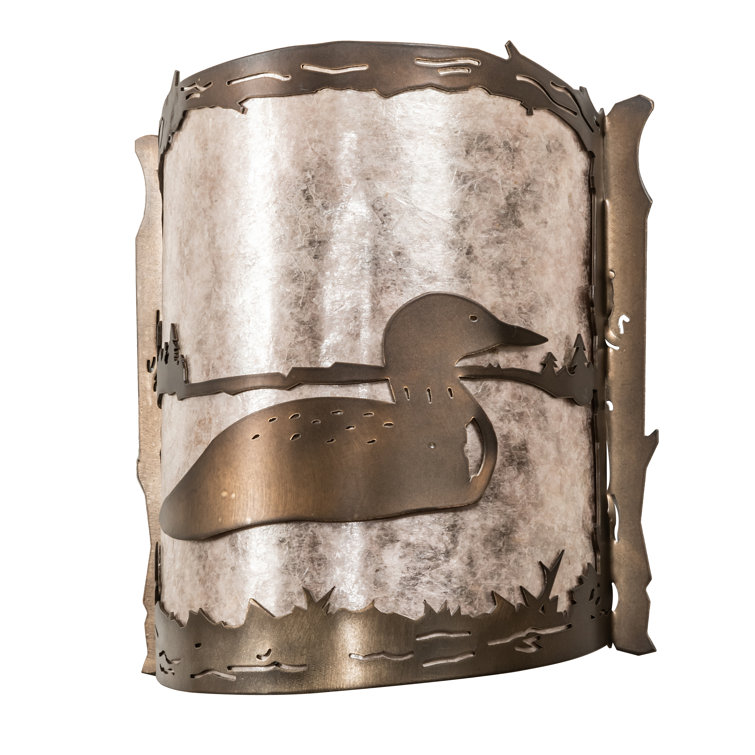 Antique Copper Wildlife Inspired 1-Light Wall Sconce