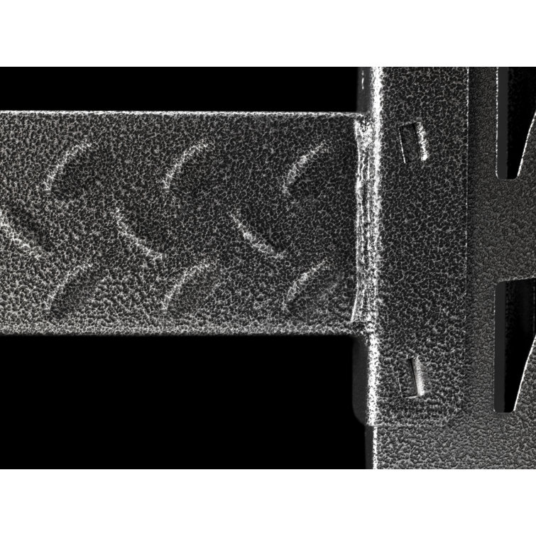 77" Wide Hammered Granite Heavy Duty Metal Rack with Four Shelves