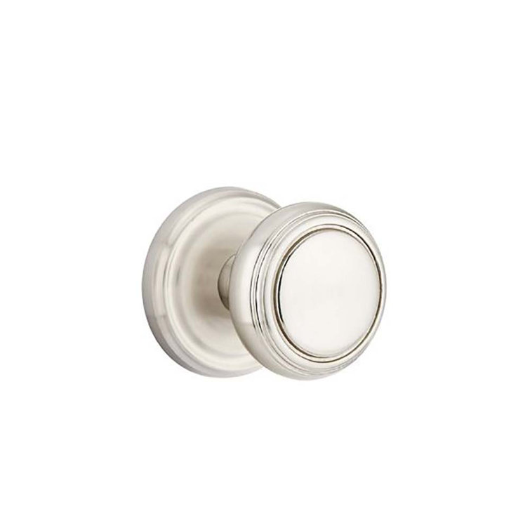 Satin Nickel Passage Knobset with Regular Rosette