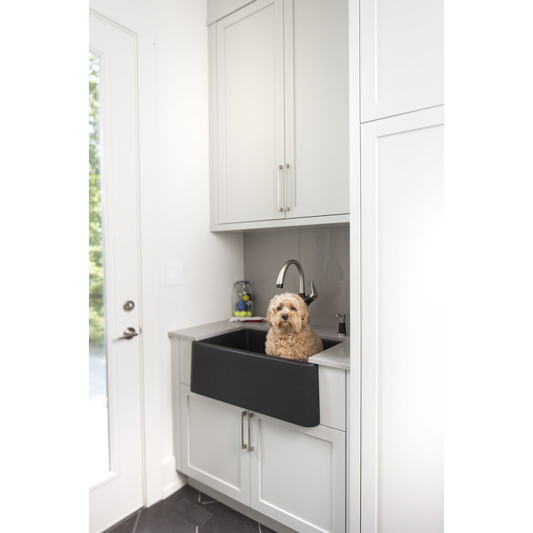 Anthracite and Chrome Pull-Down Dual Spray Kitchen Faucet