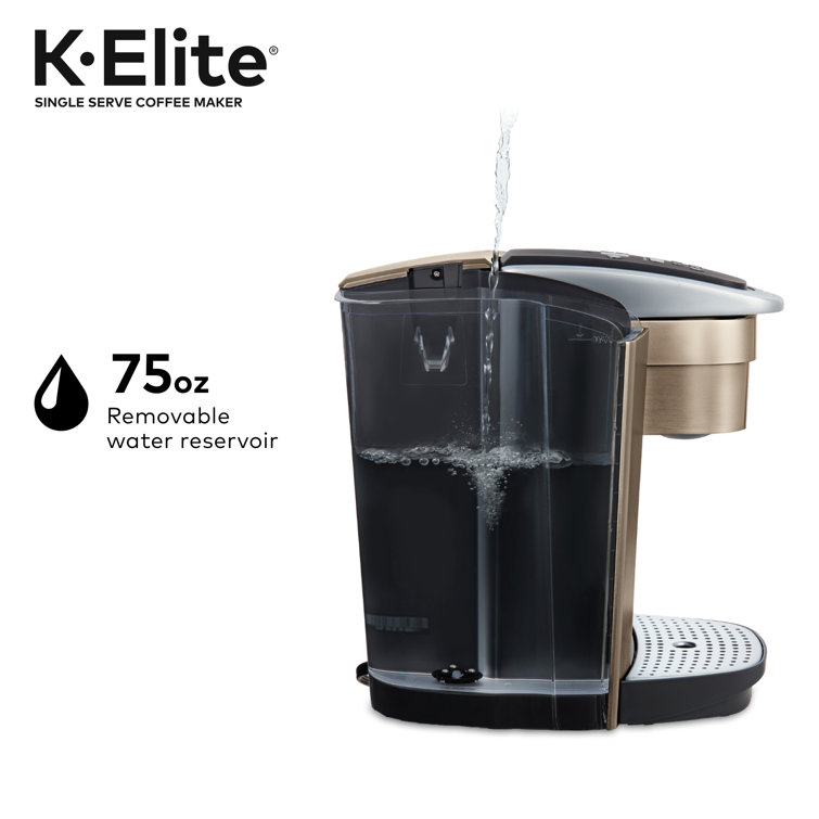 Keurig K-Elite Brushed Gold Single-Serve Coffee Maker with Iced Coffee Setting
